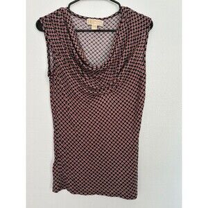 Michael Kors black and redpolkadot scoop neck, business casual tank top